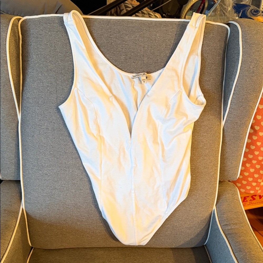 Express Women's Classic White Bodysuit